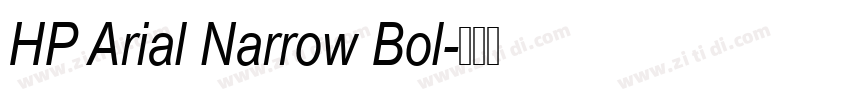 HP Arial Narrow Bol字体转换